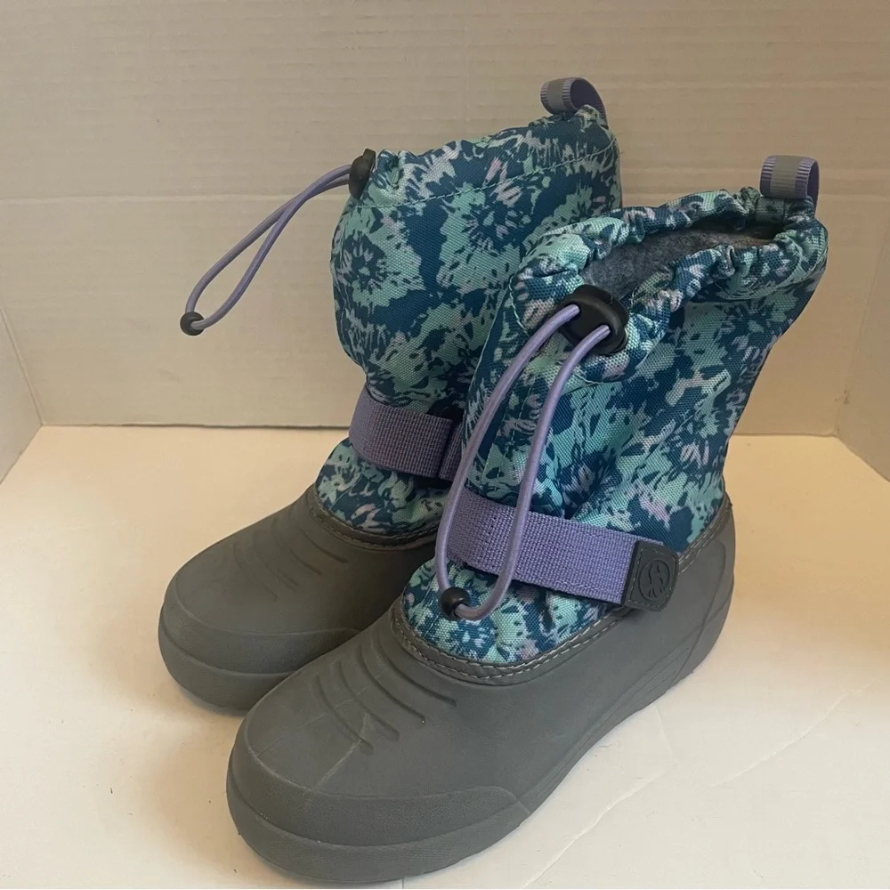 Northside Frosty Plus Insulated Winter Snow Boots Girls Size 13 Aqua/Lilac